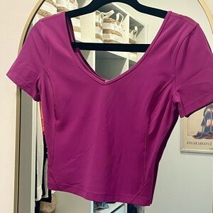 Lululemon Align Tee, Vivid Plum, size 4